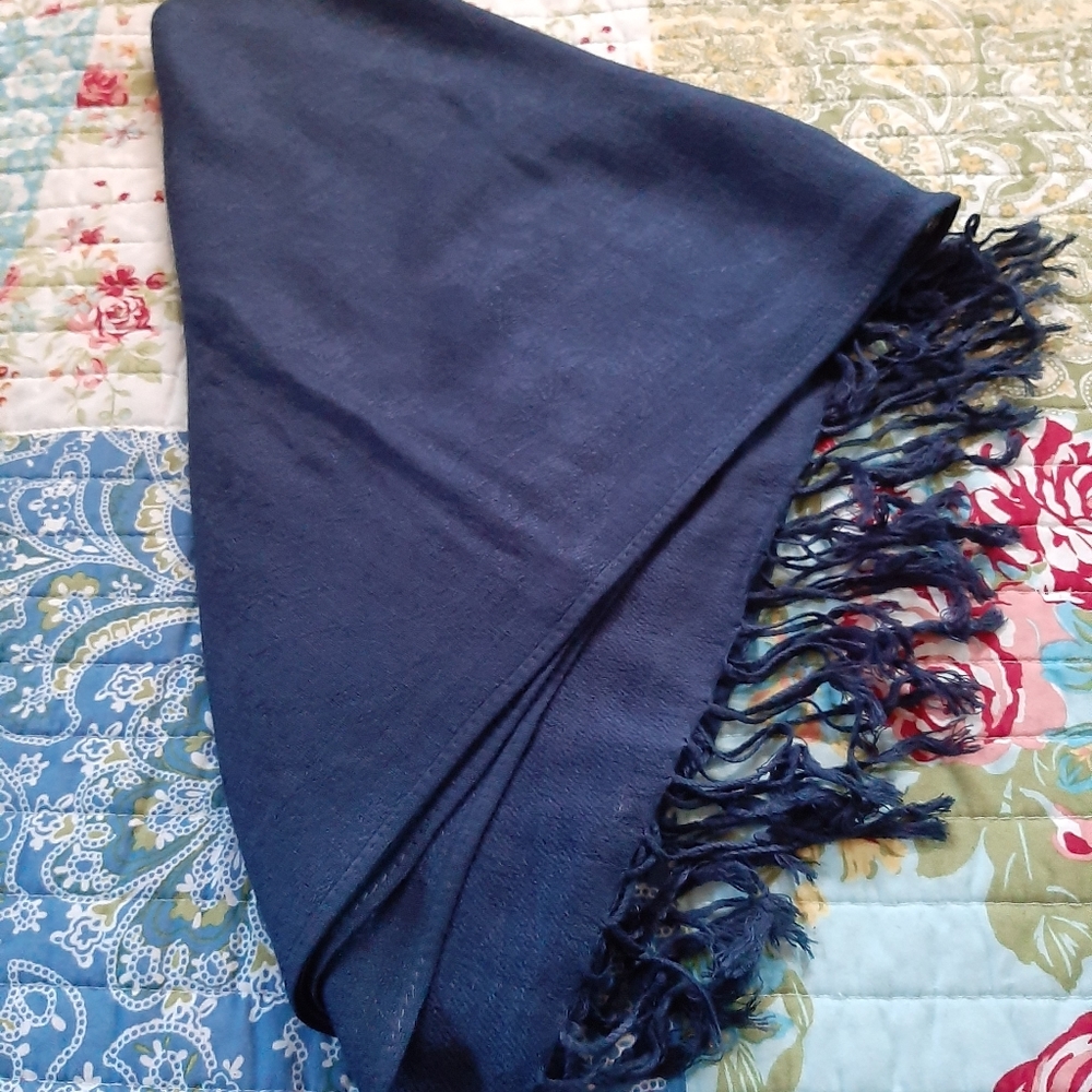 Navy Pashmina scarf.